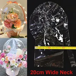 30inch Wide Neck Bobo Balloon 20cm Mouth Transparent Bubble Flower Bouquet Snack Gift Wrap for Wedding Birthday Party Decoration