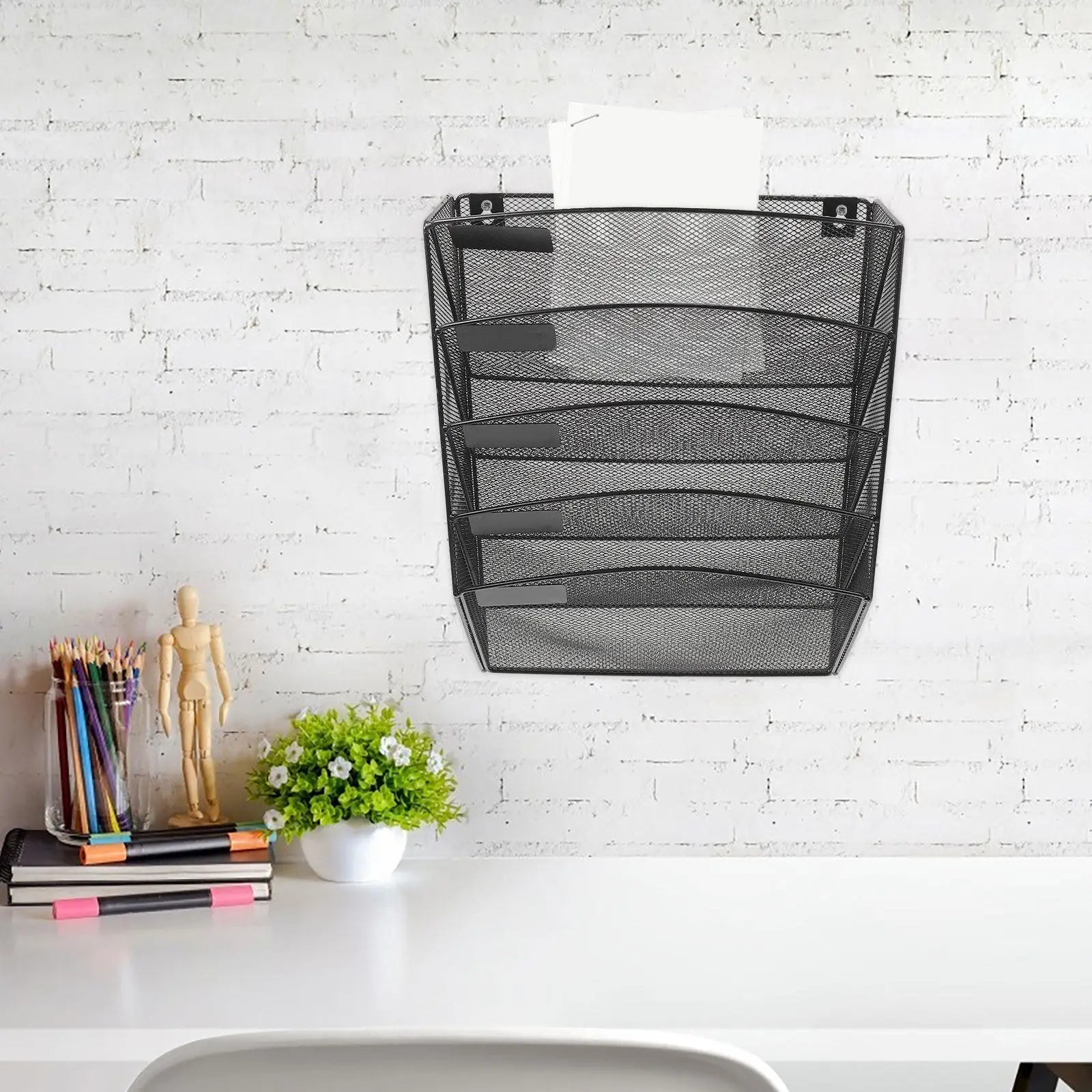mesh-wall-organizer-file-holder-book-display-stand-document-rack-office-space-saving-multi-use-wall-hanging