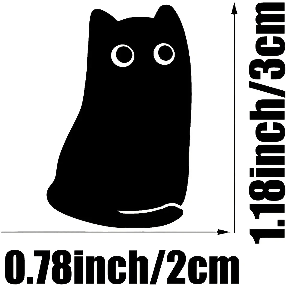 1SET Peeking Black Cat Peeker Sticker Waterproof Vinyl Decal For Car Rearview Mirror Sun Visor Water Bottle Laptop Decor