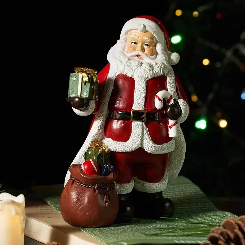 Vilead 17cm Santa Claus Doll Collection Christmas Decoration Home Indoor Accessories Ornament Statue House Family Children Gift