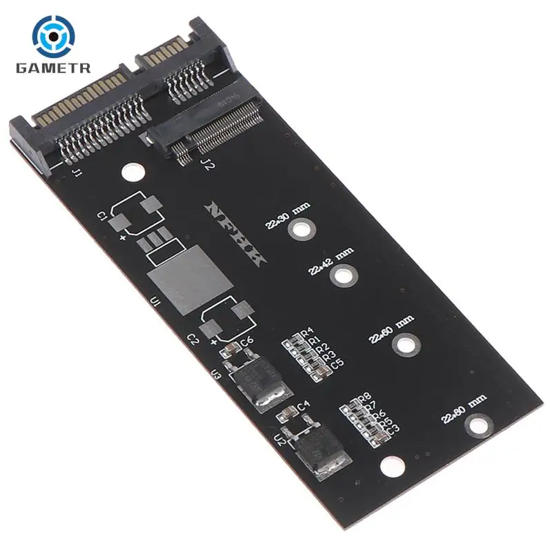 Kunci B + M SATA M.2 ngff ssd ke sata 3 raiser m.2 ke sata, kartu ekspansi adaptor