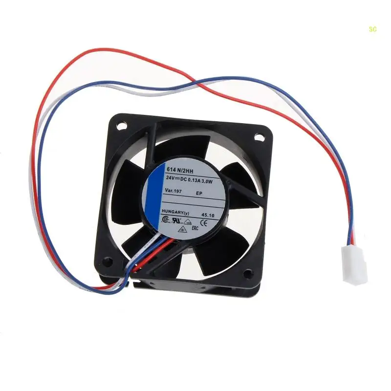 Cooling Fan 6cm 6025 DC24V 3W Brushless Motor Cooler 614N/2HH 614NGN 614NGHH Dropshipping