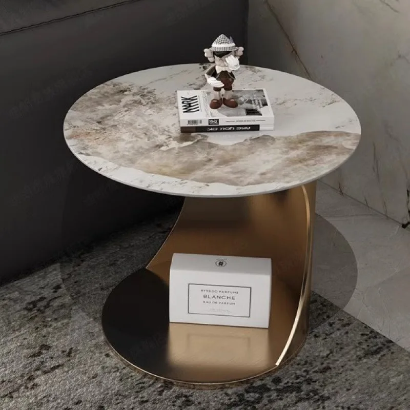 Mesas de centro para sala de estar, mesas de centro redondas de lujo, elegantes, blancas, mesas de centro nórdicas para apartamento, muebles para sala de estar