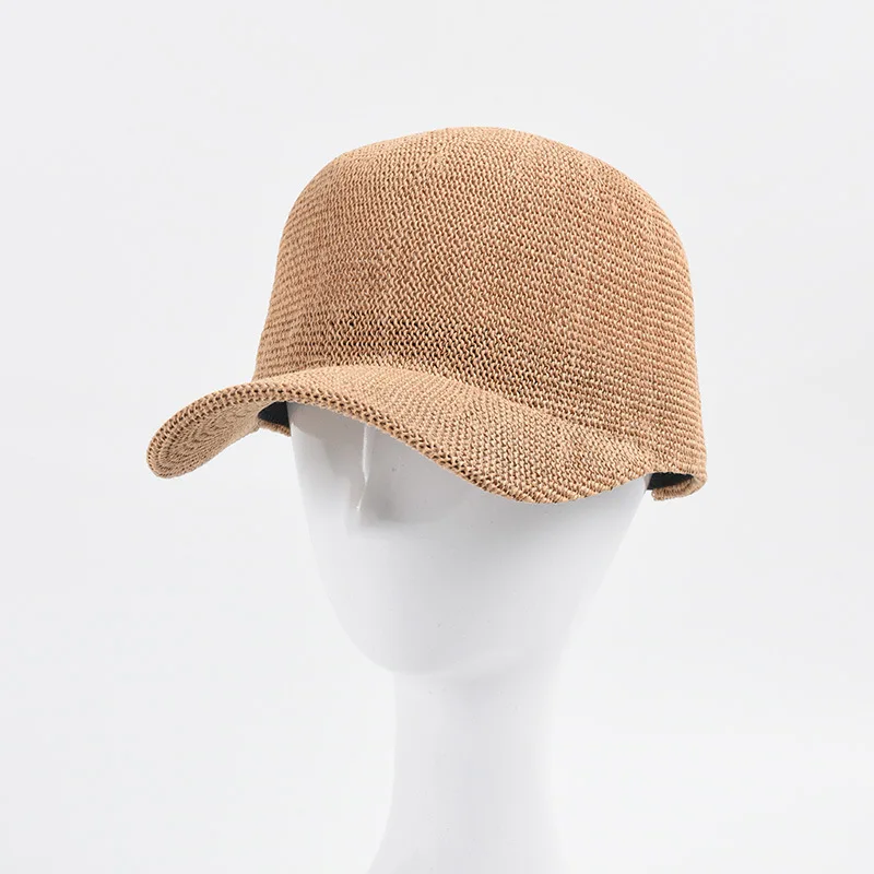 New model Adjustable Korean Style Knitted Hollow Out Baseball Cap Outdoor Unisex Spring Summer Casual Hat Breathable WideBrimCap