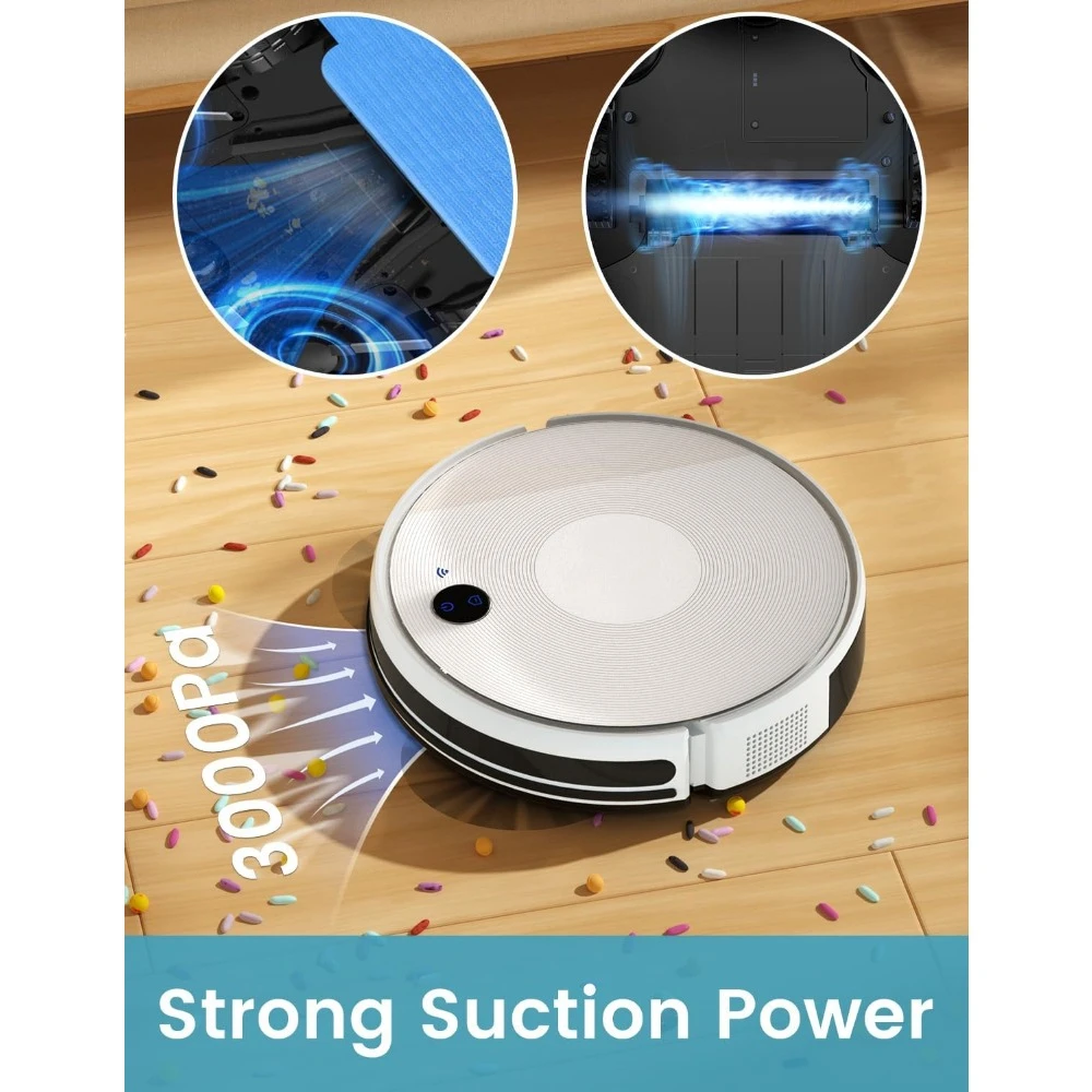 Commercial Washing Robots, 3000Pa Strong SuctionVacuum Cleaner, Self-Charging Vacuum, Voice APP Remote Control, Washing Robots