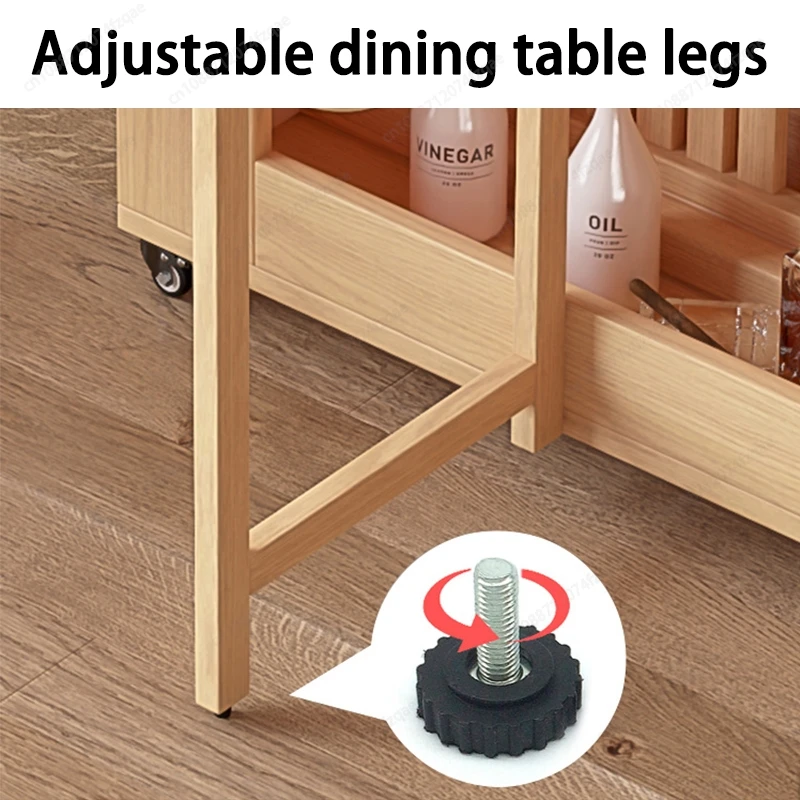 Foldable Dining Table for Small Household,Movable Combination Set,Save Space,1.4mTable With 0,2,4,6 Chairs