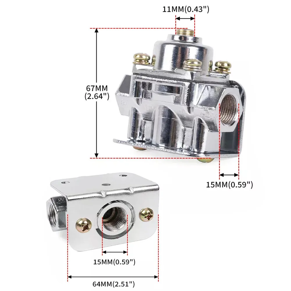 Регулятор давления топлива карбюратора 12-803 для Holley 2-портовый 4 1/2–9 фунтов на квадратный дюйм, новый