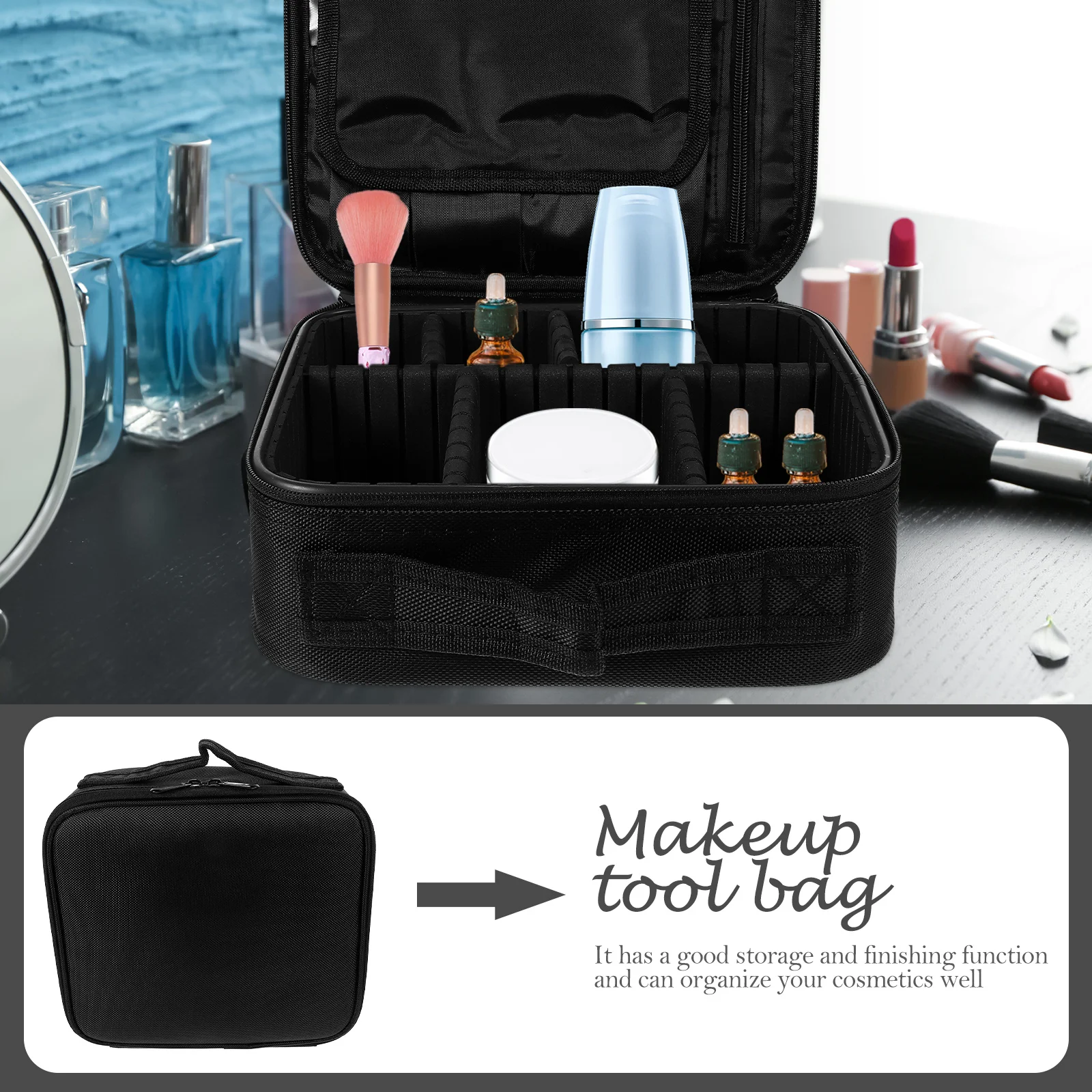 

Bag Pouch Waterproof Travel Decorative Makeup Box Waterproof Makeup Box Container Zipper Design For Women