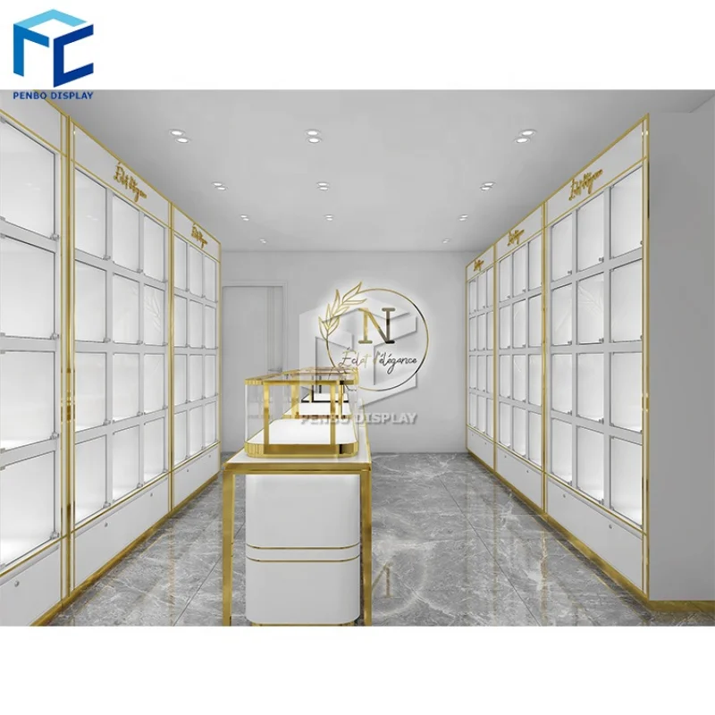 

2025customized. luxury OEM ODM wall mounted jewelry bags display showcase racks furniture decoration cabinet shoes shop interior