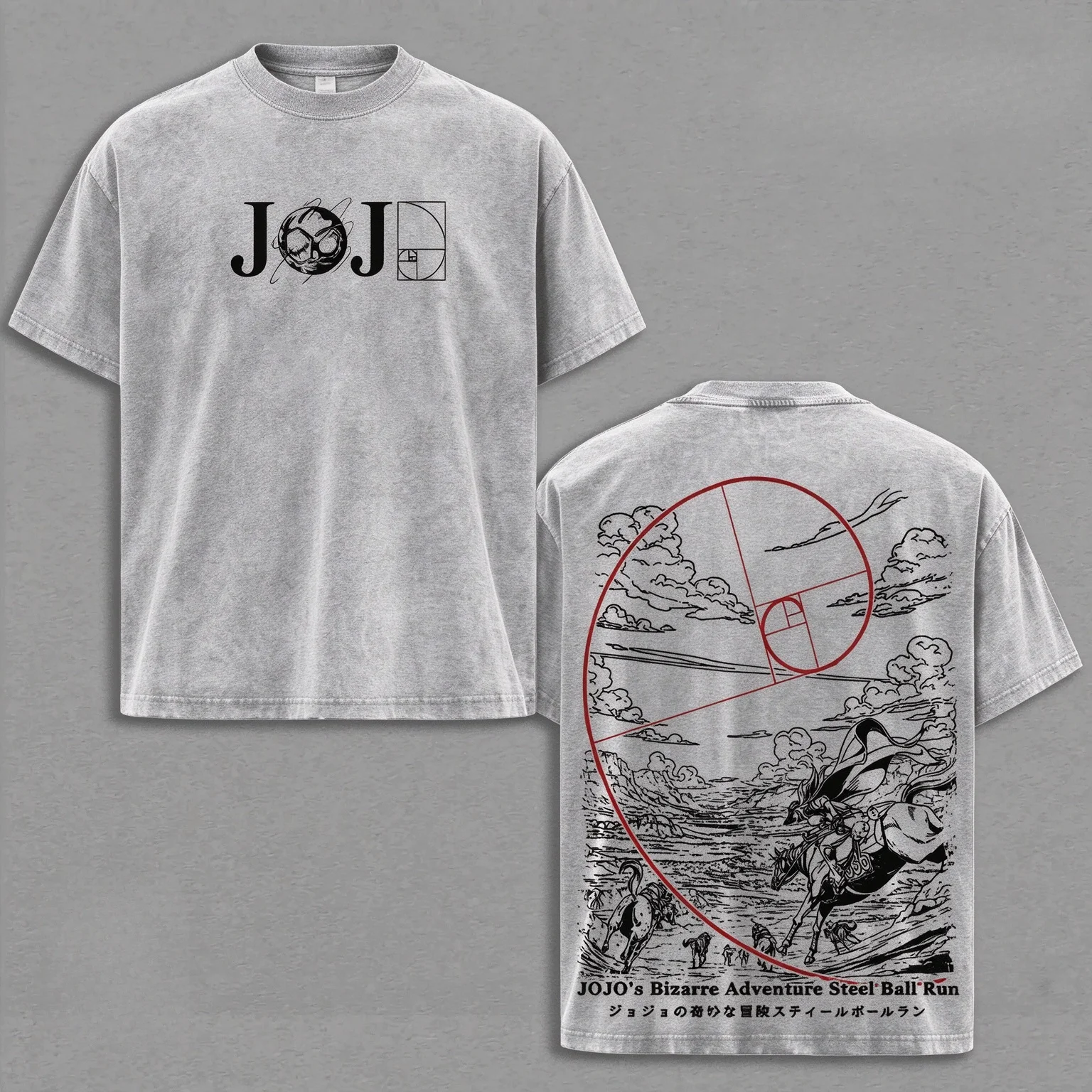 JoJo's Bizarre Adventure Anime T-shirt For Men's Clothing Vintage Y2k Washed Oversized T Shirt Short Sleeve  Cotton Tees Top