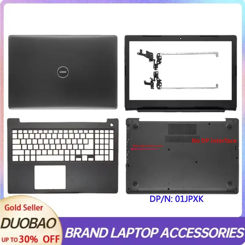 

New For Dell Inspiron 15 5570 5575 Series Laptop LCD Back Cover/Front Bezel/Palmrest/Hinges/Bottom Case 01JPXK Black