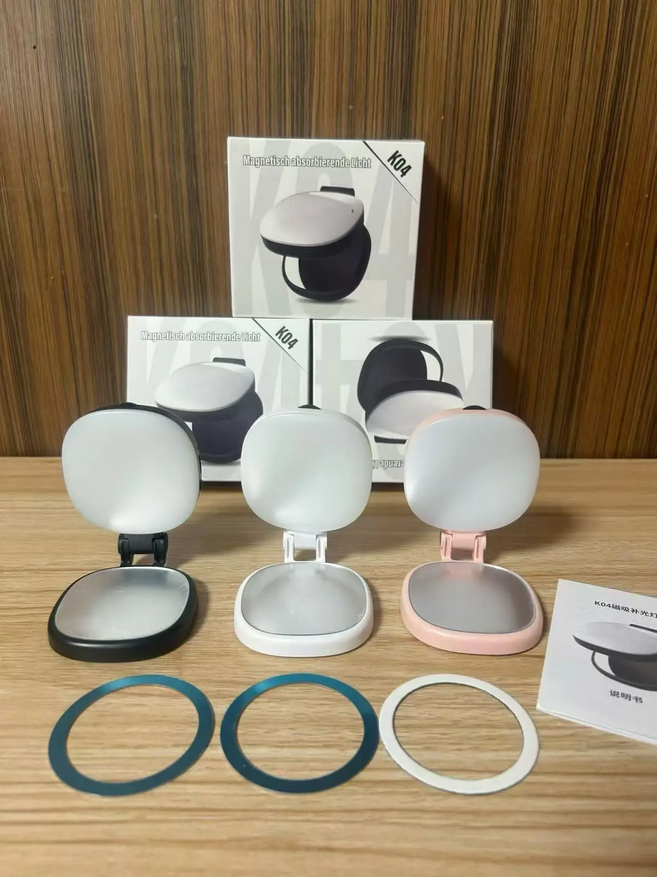 600 مللي أمبير 360 °   ضوء حلقة سيلفي LED مغناطيسي للهاتف مع ضوء هاتف متوافق مع مرآة لصور السيلفي/التصوير الفوتوغرافي