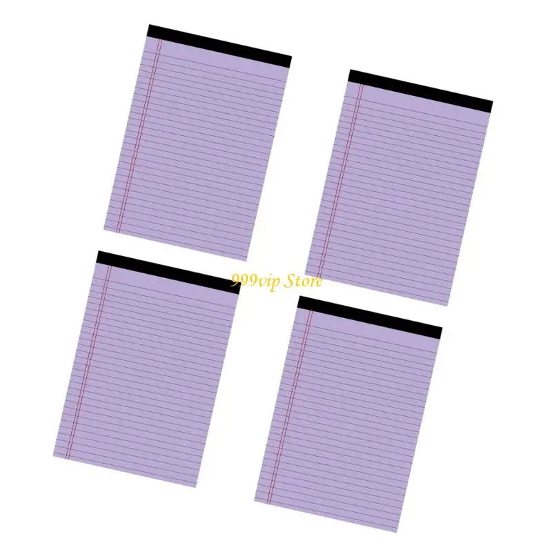 C90C 4Pieces Letter Size Colorful Notepads Lined Notebooks 50Sheets Each Pad For Creative Planning And Daily Note Taking