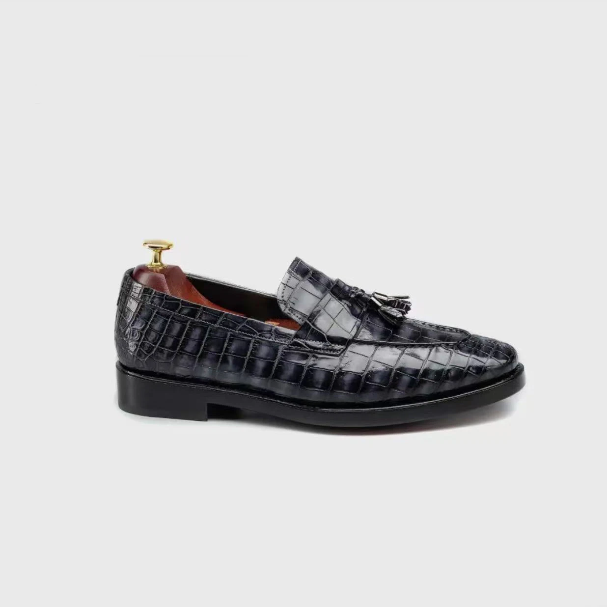 chue new men crocodile shoes male loafers wedding business office shoes fahion leisure view 4