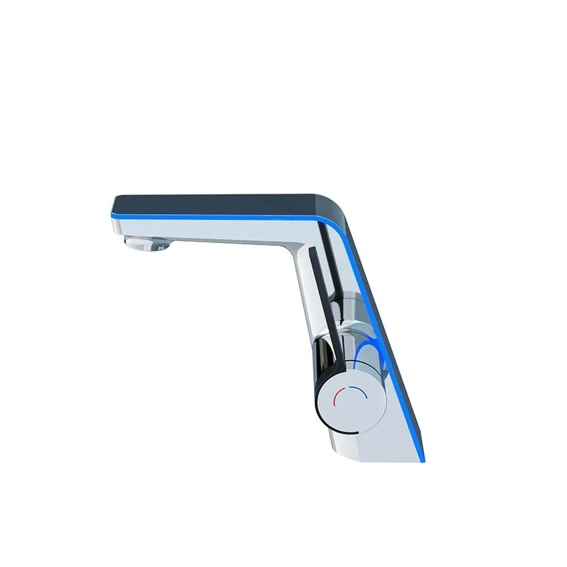

Digital display of hot and cold water temperature, basin faucet, bathroom, bathroom household faucet single hole
