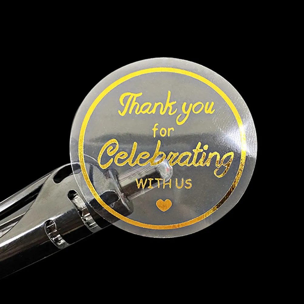 

Круглые наклейки с благодарностью, золотые фольгированные этикетки для упаковки подарков, конвертов, этикетки для малого бизнеса с надписью «Спасибо»