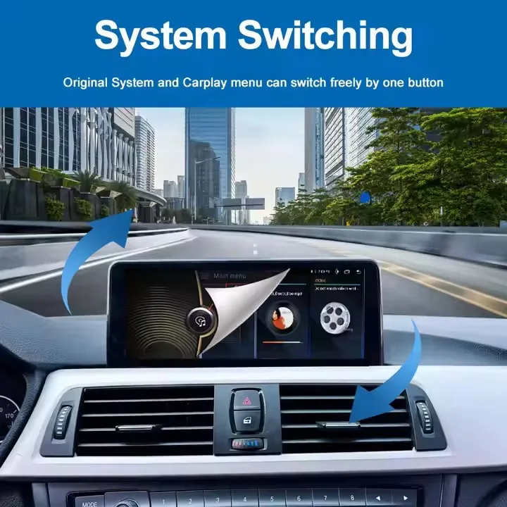 Akcesoria samochodowe Interfejs multimedialny 10,25 cala Nawigacja F30 dla EVO 2018-2019 Ekran Carplay