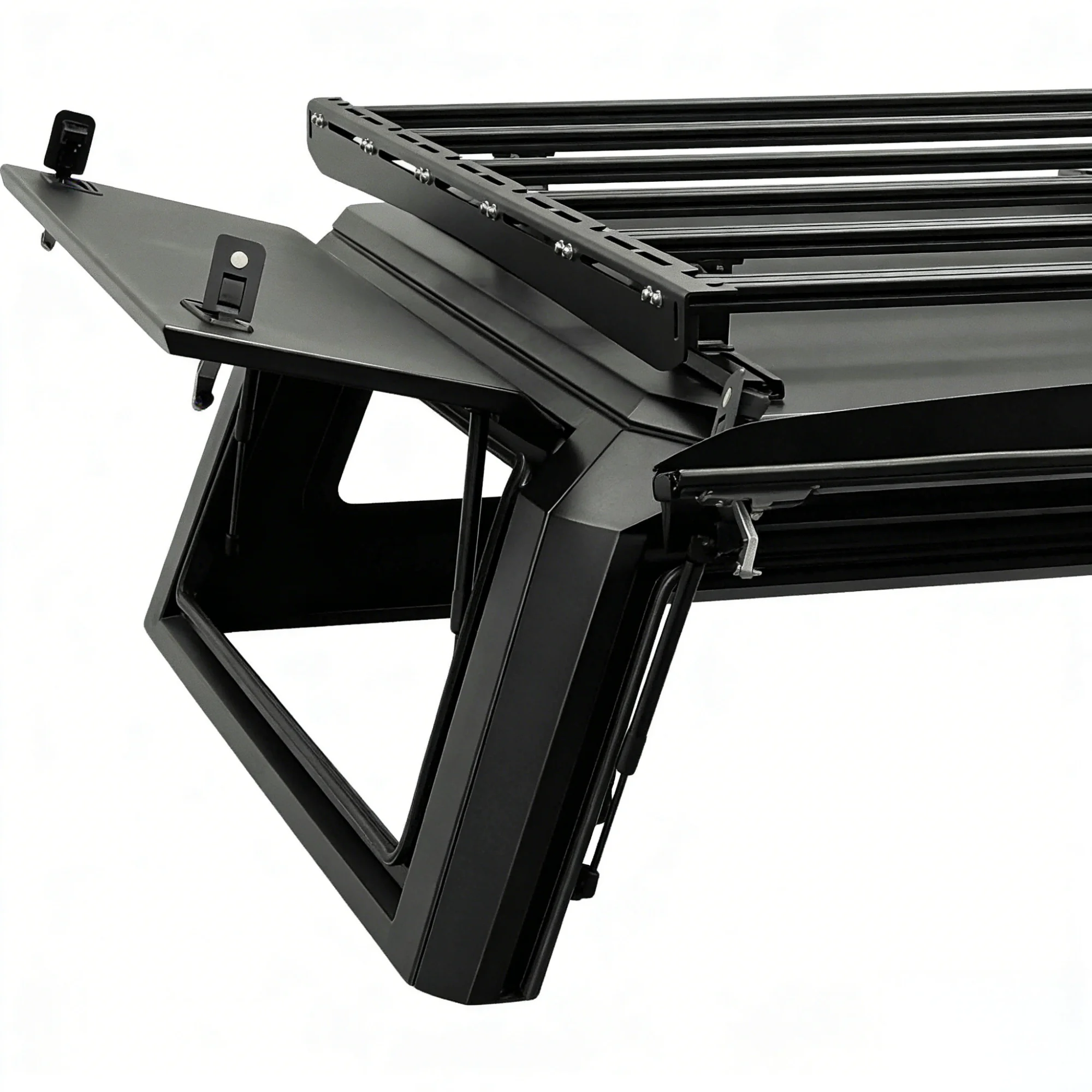 

for Vigo Double Cab Aluminum Alloy Retractable A-Deck Canopy Truck Bed Cover Canopy