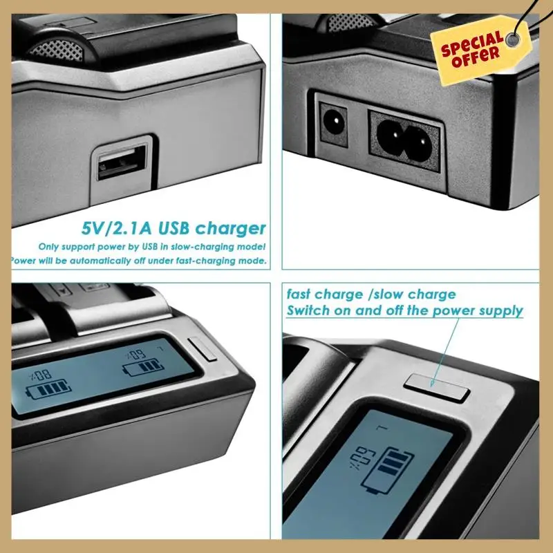 

For Sony NP-F970 NP-F960 NPF960 NP-F770 NP-F750 Camera Battery Fast Charger NP-F960 NP-F950 NP-F770 NP-F750 EU Plug-WMAN
