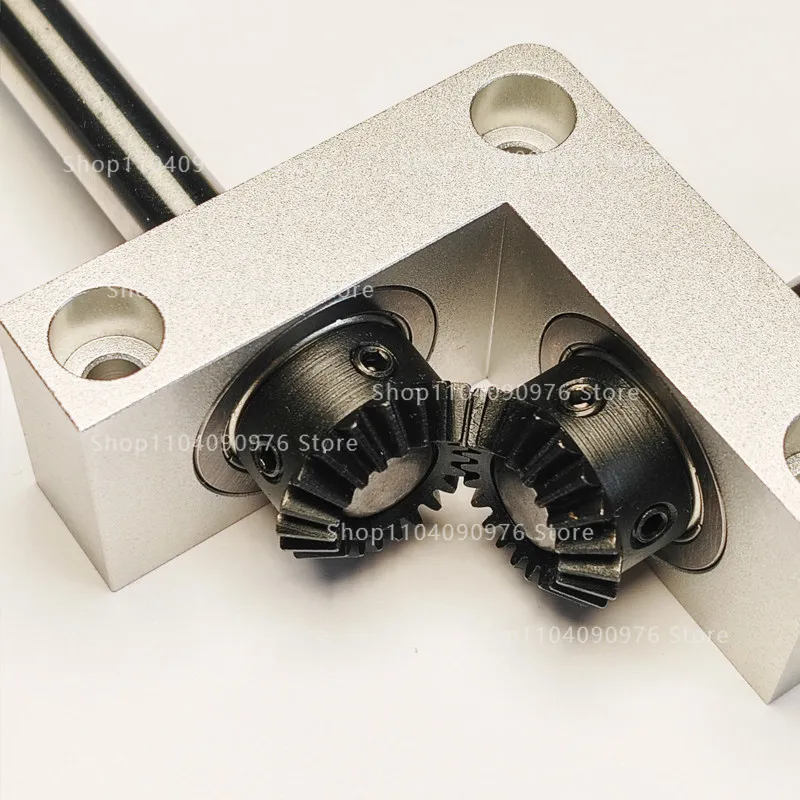 8/10Mm Outlet Shaft, Right Angle Rotator Small 90 Degree 1:1 Gearbox Bevel Gear