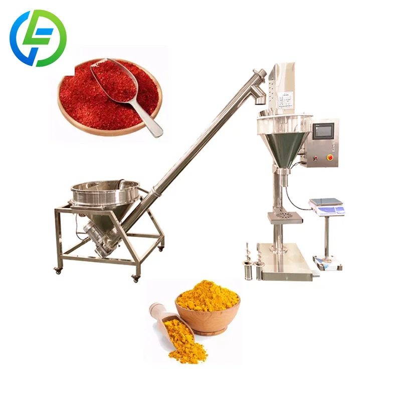 Semi-Automatic Auger Dry Powder Sachet Filling Machinery Food Grade Stainless Steel. for Soda Coffee Milk Powder Bags Jars