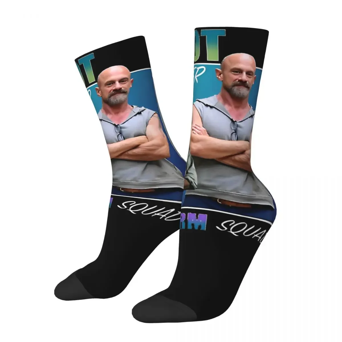 Retro Elliot Stabler Bootleg Product Socks Breathable Law and Order Movie Film Graphic Long Socks Soft for Men's Best Gift Idea