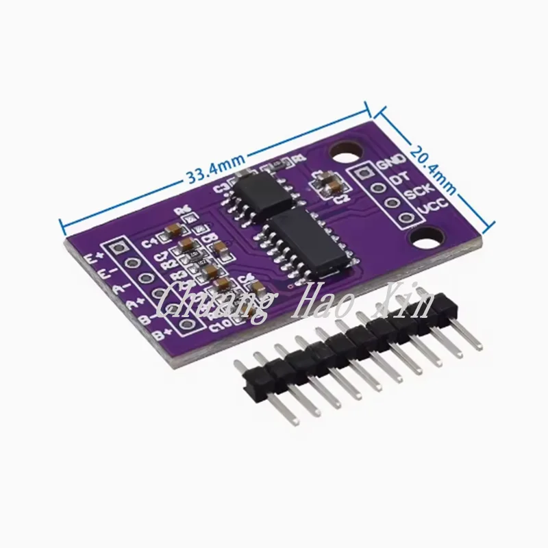 2pcs CS1237 CS1238 24 bit ADC module onboard TL431 external reference chip single and dual channel weighing sensor