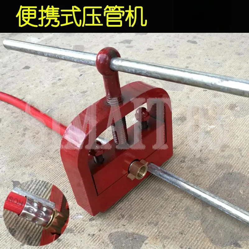 Portable Hydraulic Hose Crimping Machine, for Agricultural High Pressure Hose, Stainless Steel & Brass Fitting Tool