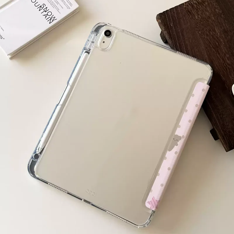 Kawaii pink Rabbit Strawberry Polka For iPad 11th A16 10 9 8 7 5 Pro 13 11 M5 M4 M3 M2 12.9'' Air  4 3 2 1 Mini 7 6 8.3'' Cover