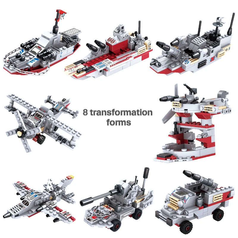 Model Warships Building Blocks Compatible With Lego  Construction Set for Boys Navy War Chariot Ship Army Boat Plane Bricks Toys