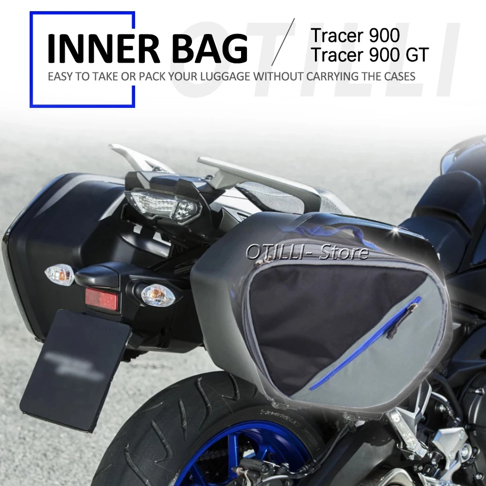 New For Yamaha Tracer 9 / 900 GT Motorcycle Luggage Bags Black Expandable Inner Bags Pannier Liner Tool Box Saddle Bag Suitcases