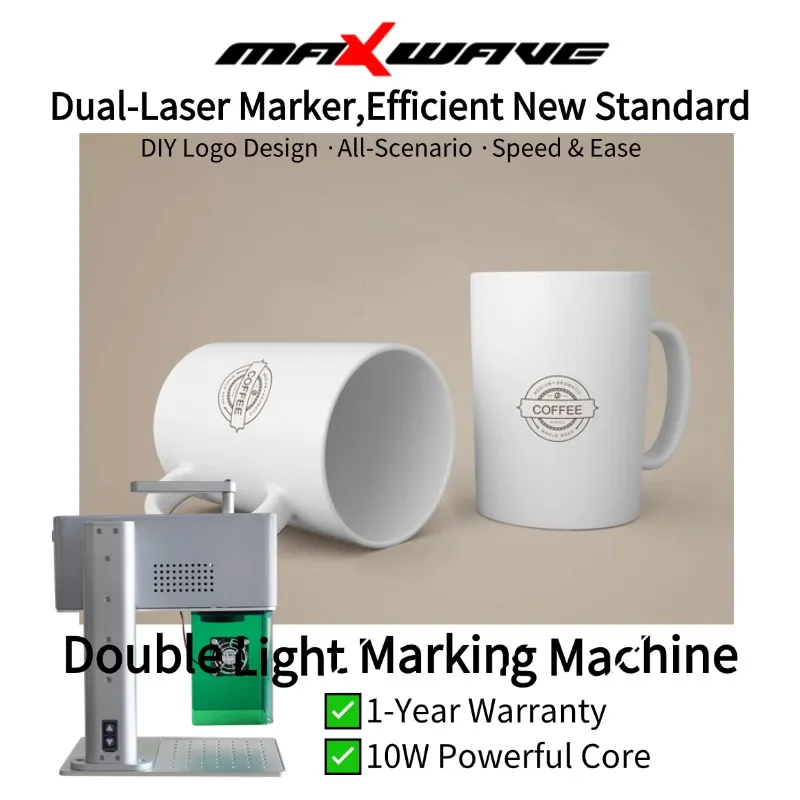 

Компактная машина для лазерной маркировки с двойным освещением, 2 Вт, красный и 10 Вт, синий, быстрый запуск, простота в использовании для различных поверхностей, портативный вариант