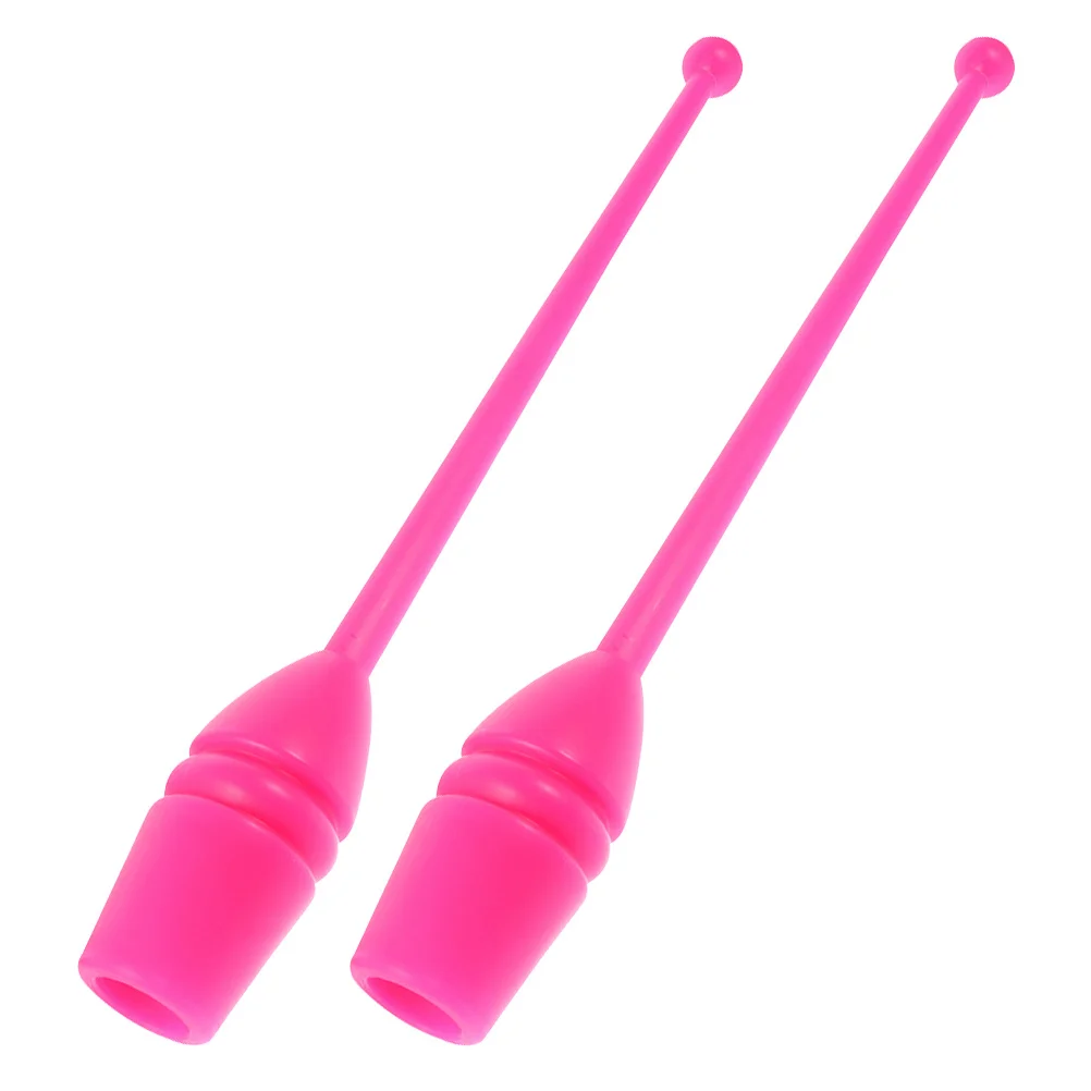 

2pcs Adult Calisthenics Stick Artistic Gymnastics Rod Colorful Plastic Fitness Equipment For Twirling Rhythmic