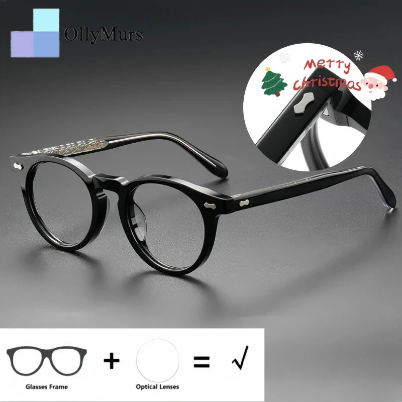 

KIZN Ретро круглые синие светоблокирующие очки для чтения для мужчин и женщин оптические прогрессивные линзы по рецепту для близорукости и дальнозоркости