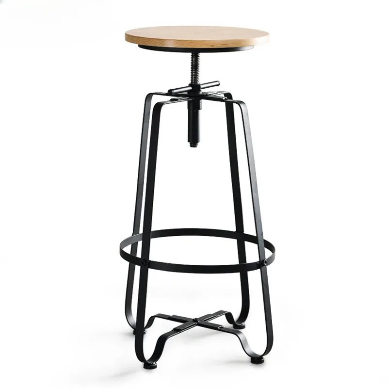 Cadeira do encosto da cozinha, Confortável Metal Swivel, Luxury Bar Stools, Cadeiras de salão de beleza, Chaise Design ajustável