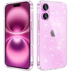 Clear Glitter Case For iPhone 16 Pro Max 15 Plus 14 13 Mini 12 11 X XS XR SE 2022 2020 8 7 15Pro 16Pro Sparkle Bling Phone Cover