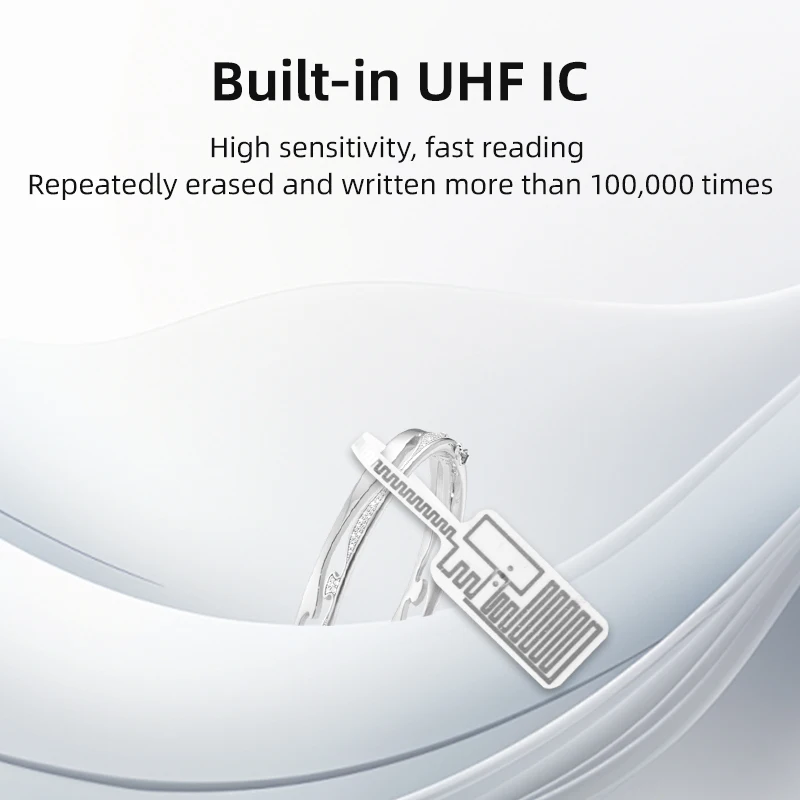 

1000pcs Anti Theft UHF RFID Tag Passive Sticker Label UHF jewelry Tag RFID Jewelry Label for Jewelry Shop