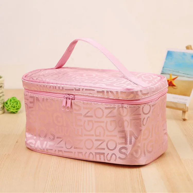New Women's Lettered Makeup Bag Fashionable Travel Handbag Wash Bag Direct Sale Portable Storage Organizer for Camping And Hi...