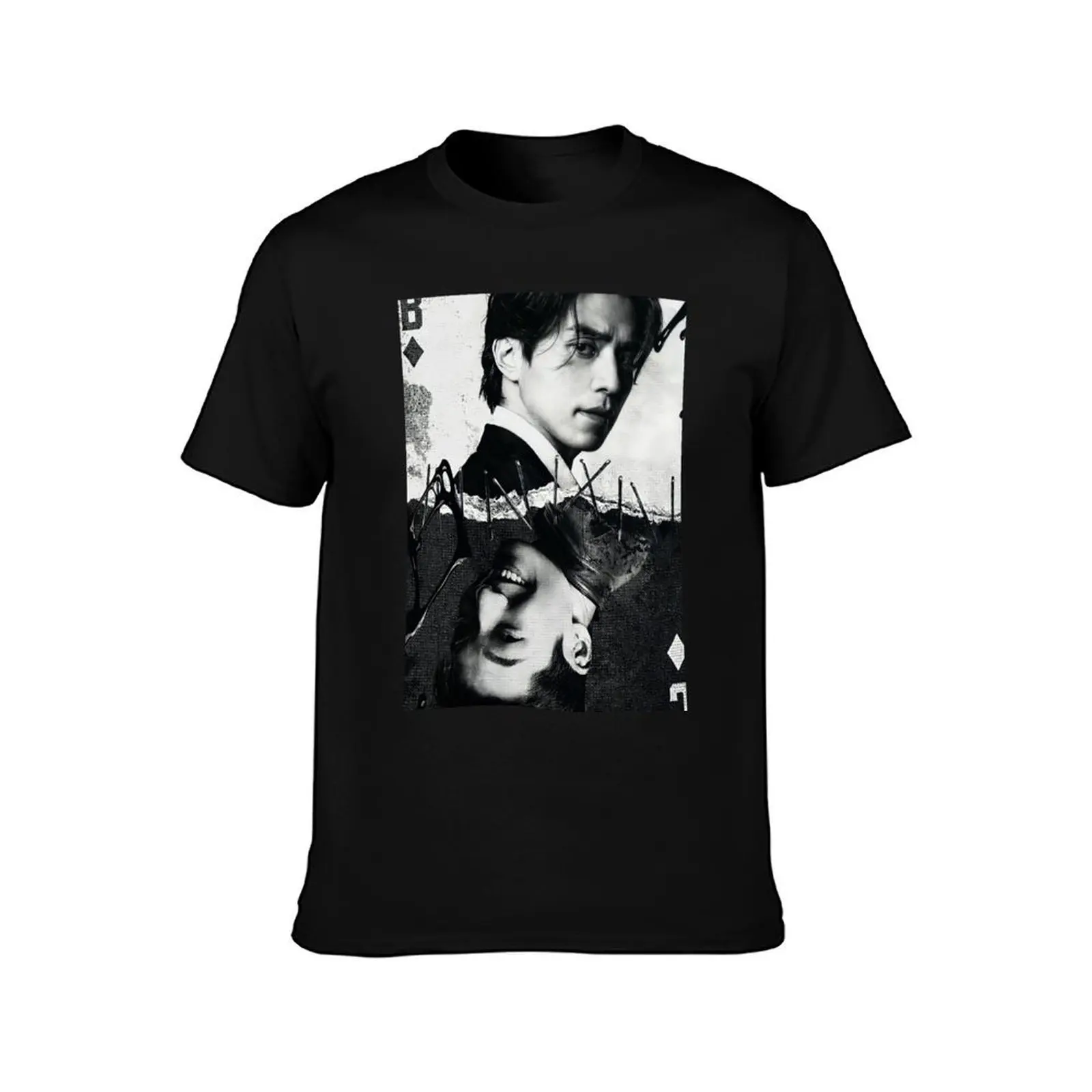 Bad and Crazy Kdrama - Lee Dong-Wook n Wi Ha-Joon-movie star T-Shirt Active Sports Short Sleeve Cotton Shirt