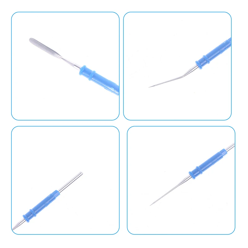 10pcs ESU Pencil Tip Electrocoagulation Device Electrosurgery Blade Electrode Needle Electrode Reusable Replacement Parts 3Types