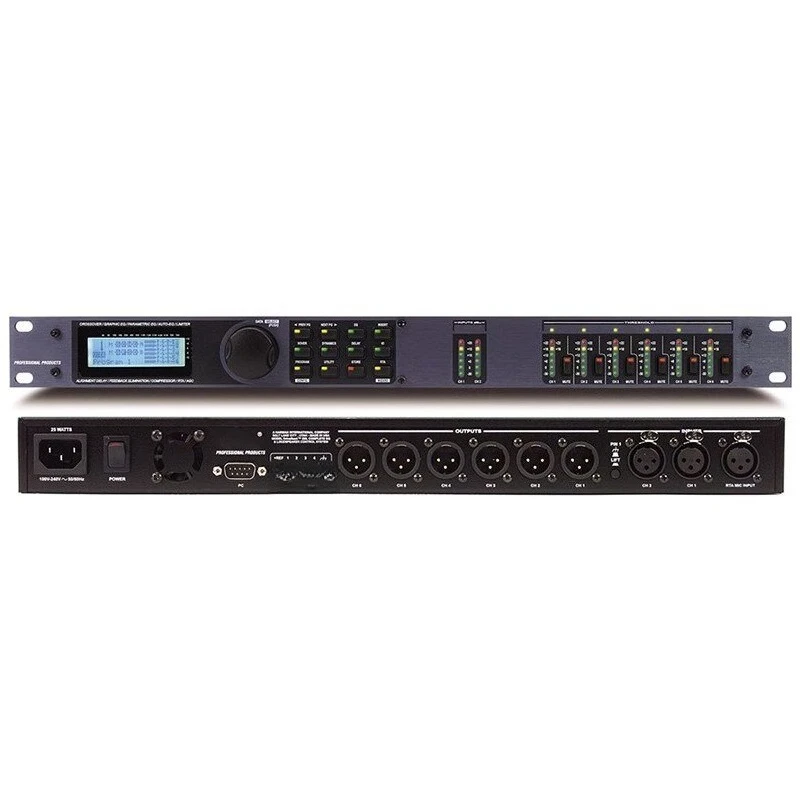 Professional  PA2 DriveRack 2In6Out Digital Audio Processor, Loudspeaker Management System for Live Sound