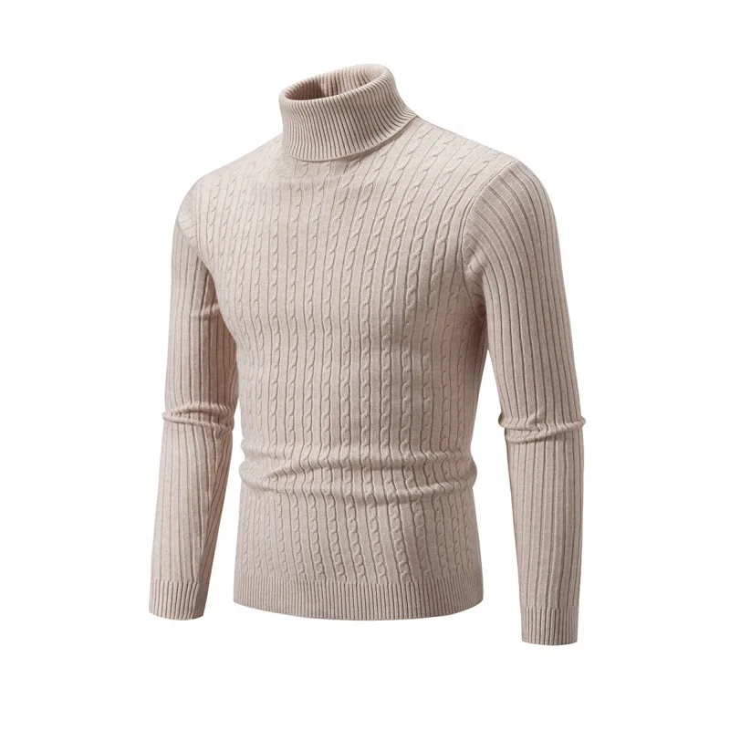 

Мужской свитер с высоким воротником, тонкий весенне-осенний трикотаж из полиэфирного волокна Ciwalk Sle Student, подходящая мода