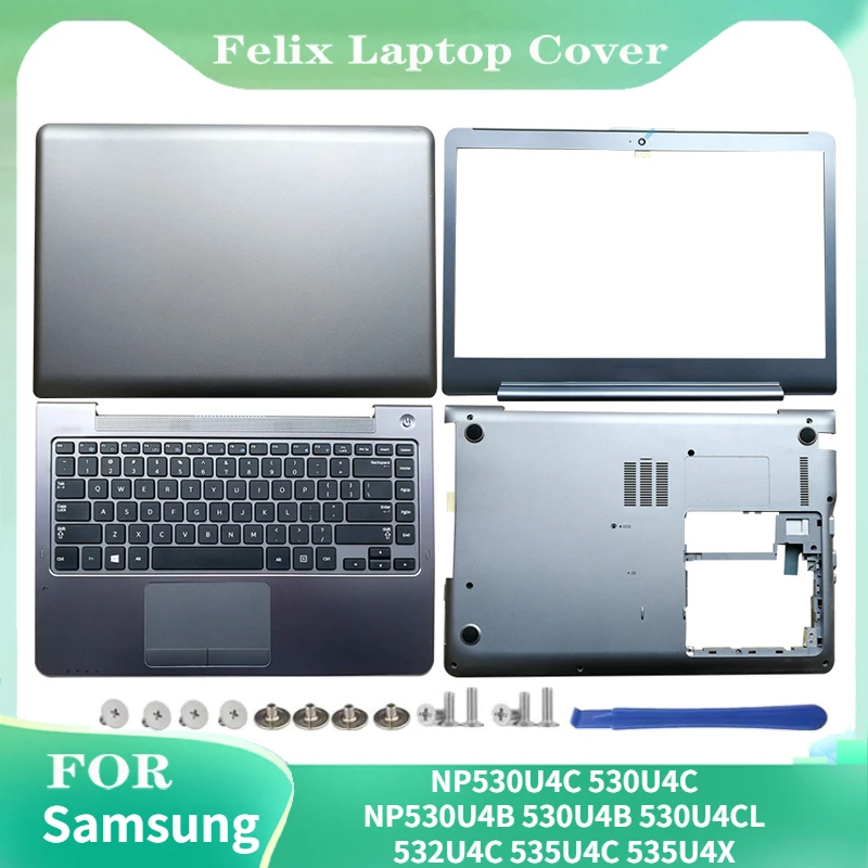 For Samsung NP530U4C 530U4C NP530U4B 530U4B 530U4CL 532U4C 535U4C 535U4X Laptop LCD Back Cover/Front Bezel/Palmrest/Bottom Case