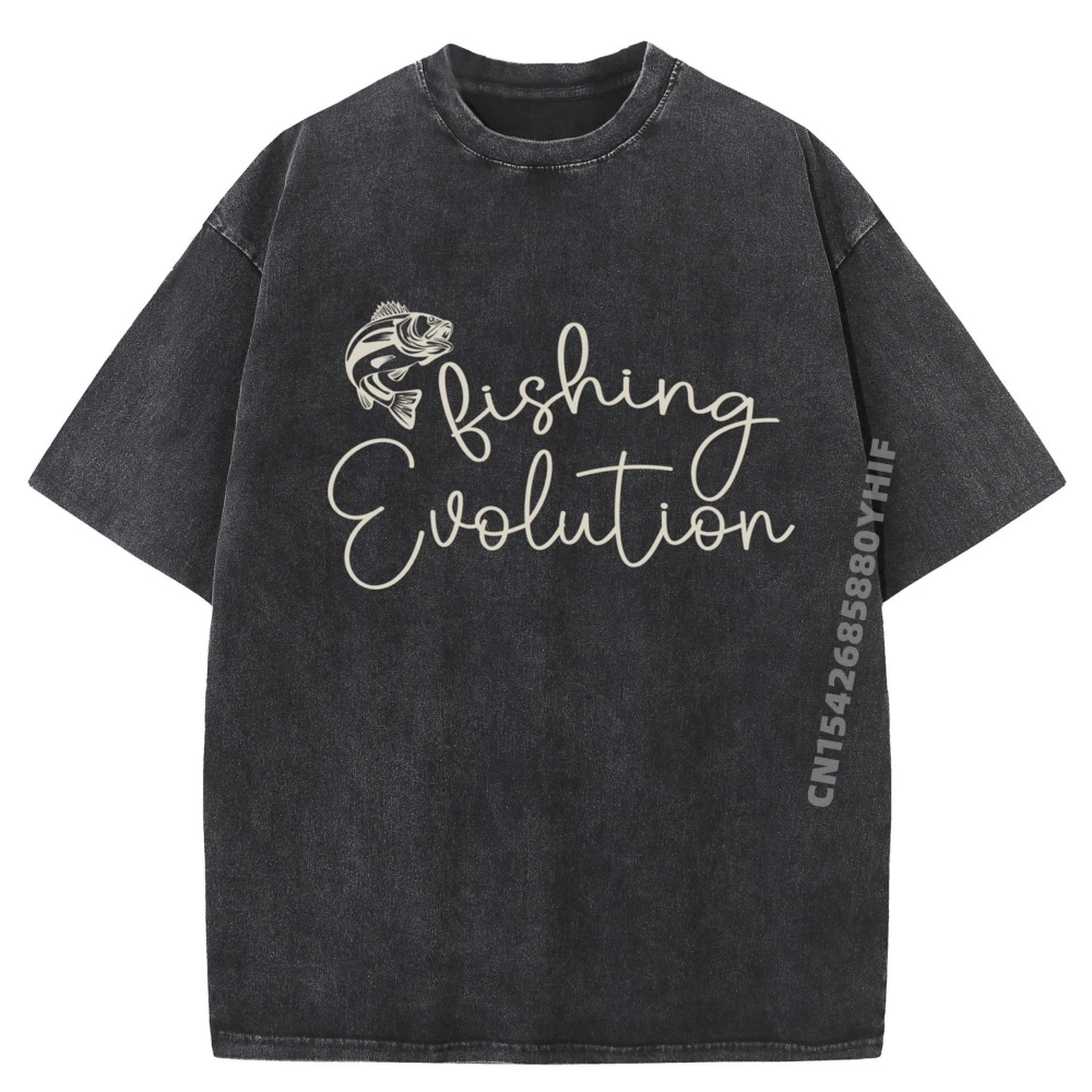 

Cool Quote Upgrade Your Fishing Style Streetwear Men Tops Retro Washed T Shirt Oversized Graphic Printed Clothing