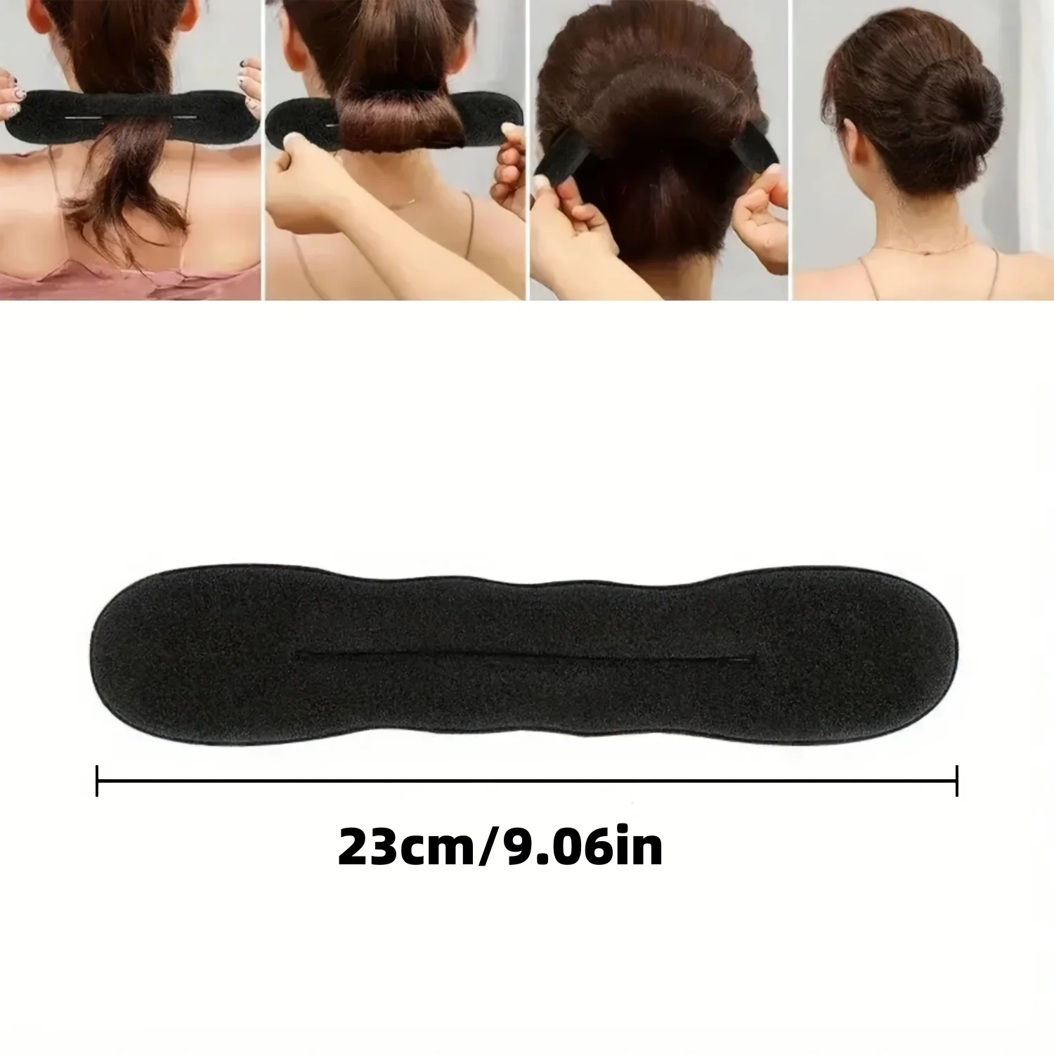 4-Pack Large Bun Hair Styling Tool, Multifunctional Thick Sponge Lazy Hair Bun Maker, Fluffy Bun Hair Ring for Women, Suitable for Weddings, Travel, Parties, and Hair Accessories