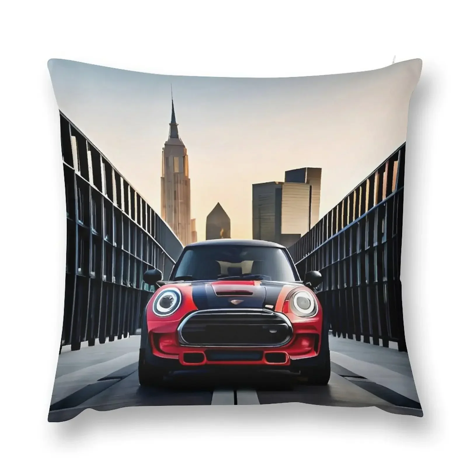 Discover the fun mini cooper models pure red Throw Pillow christmas decorations for home 2025 Decorative Cushion Cover pillow