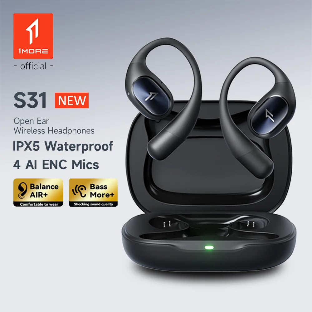 1MORE S51 Open Ear Headphones Ear buds Wireless Bluetooth electronics