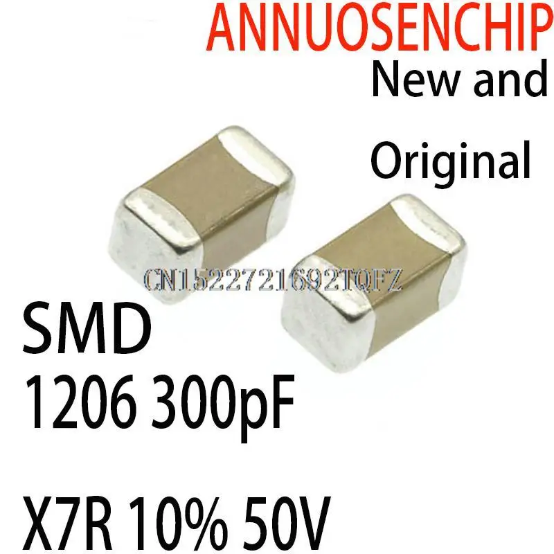 

4000PCS New and Original Error smd capacitor 1206 300pF X7R 10% 50V
