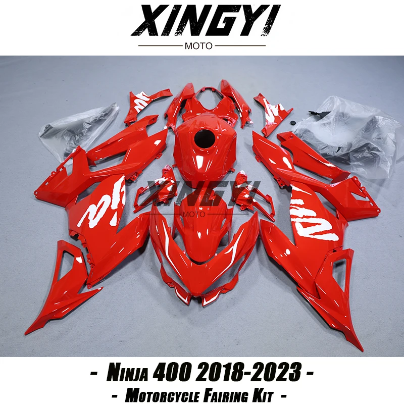 Fit for Kawasaki Ninja 400 2018-2023 19 20 21 22 New ABS Motorcycle Plastics Fairing Kit Injection mold Bodywork Panel kit Red