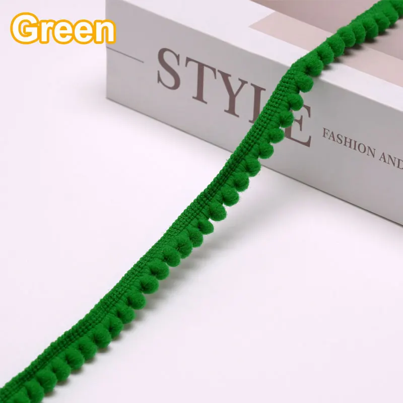 5/10Meter Mini Pom Pom Trim Bal Fringe Lint Kant Trim DIY Naaien Fringe Pompoms Kant voor Kussen gordijnen Home Decor 35 Kleuren